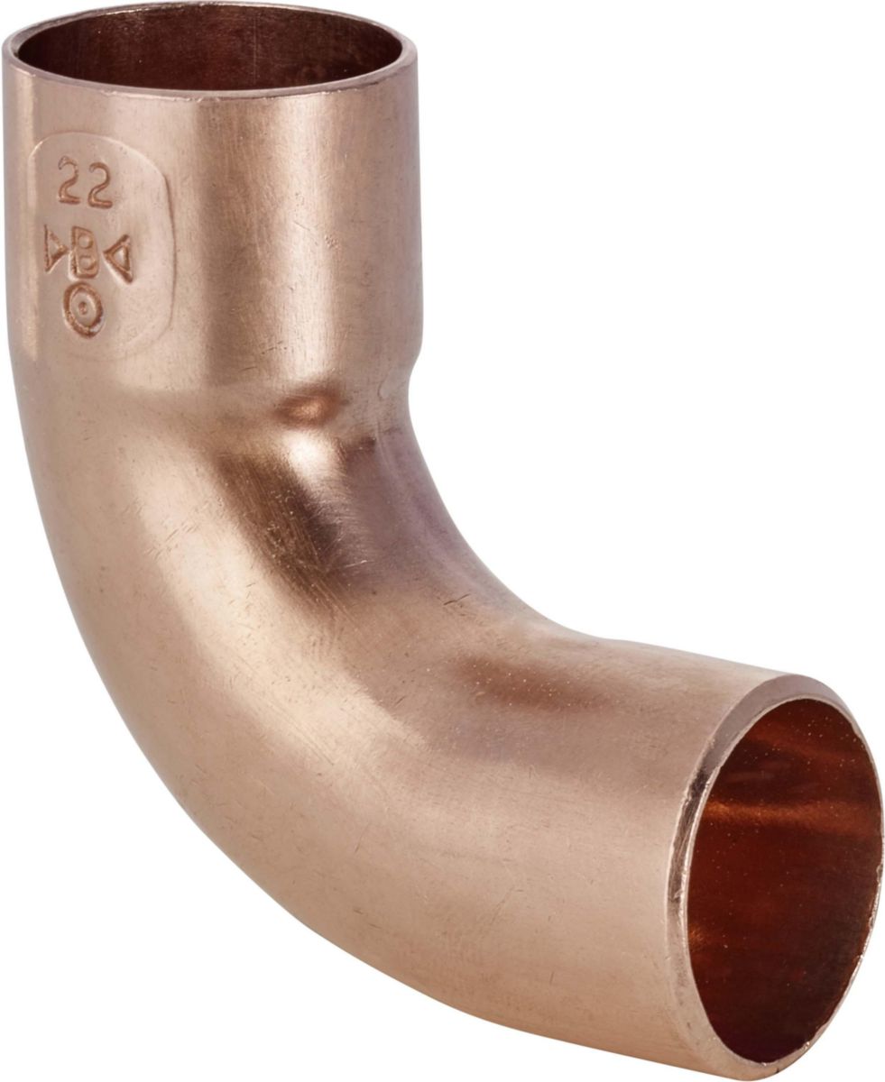 Altech Kupfer-Bogen 5001 großer Radius 90°, Außen/Innen, Ø 14, 25 Stück
