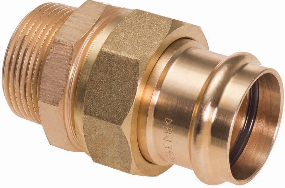 Altech Press-Verschraubung gerade Kupfer 28 mm x 1 Zoll, 2 Stück