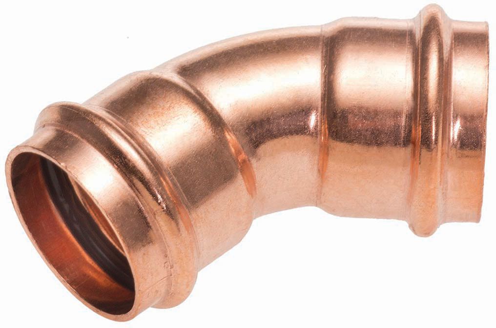 Altech Pressbogen 45° Kupfer Innen/Innen Ø 28 mm, 2 Stück