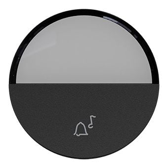 Schneider Electric Odace Zierblende für Klingeltaster mit Beschriftungsfeld, Schwarz matt RAL 9005