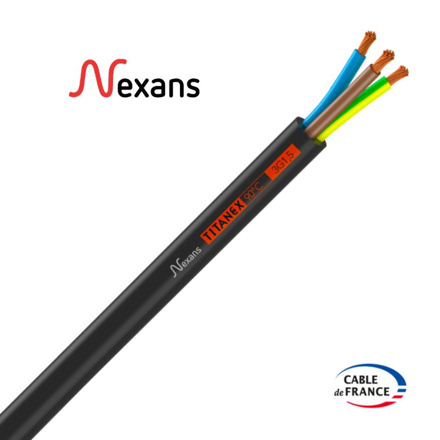 Nexans Titanex H07RN-F 3G1,5 Gummischlauchleitung, Ring à 10 m