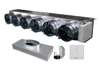 Easyzone C25 Medium IB8 vernetztes Plenum-Paket für Mitsubishi Electric, 6 x 200, 01XL, mit Rückluft-Plenum 4 x C250
