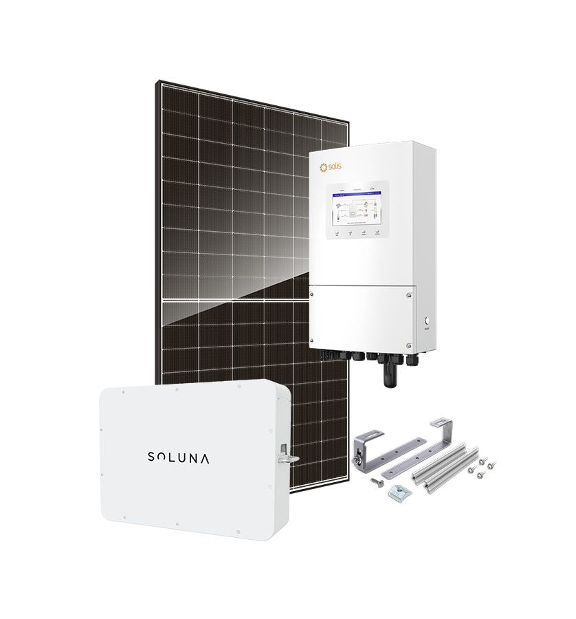 Enecsol PV-Komplettset 3 kWp einphasig, DAS Solar 500, Solis S6, ESDEC Ziegeldach, mit Speicher