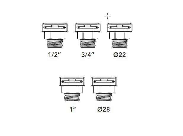 Anschlussstücke Außengewinde 3/4″ für Filter 4162, 2 Stück