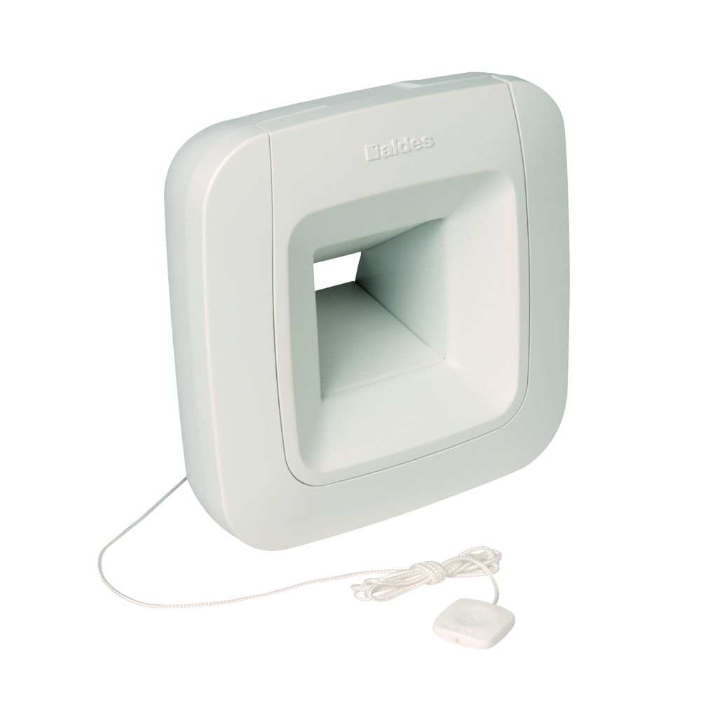 Feuchtegesteuertes Abluftventil BDH Küche C62, 10–50 m³/h (max. 90), Zugschnur, weiß, Ø 125 mm