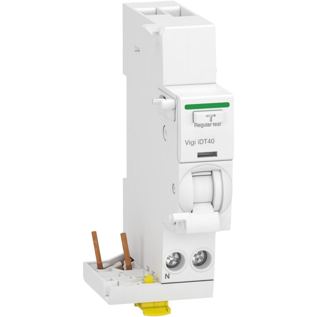 Schneider Electric Acti9 Vigi iDT40 FI-Zusatzmodul 1P+N 40 A 30 mA Typ A SI, 230 V AC