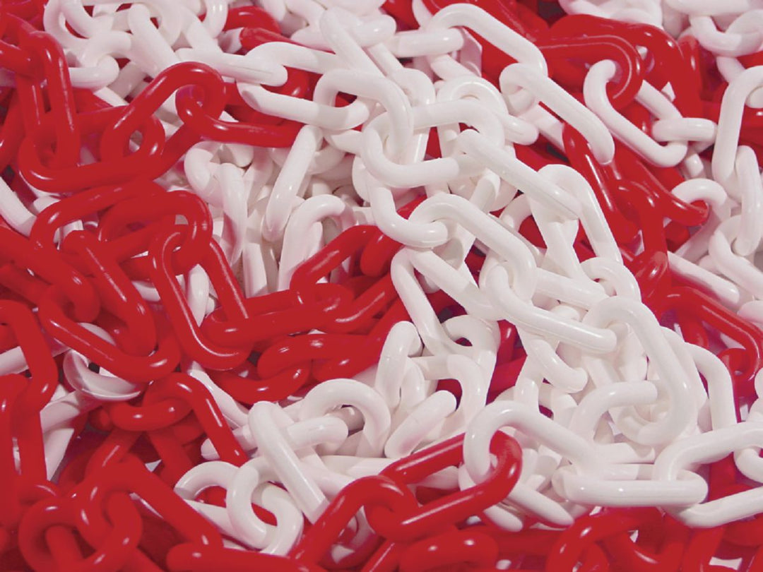 Talia Kunststoffkette rot/weiß, Ø 8 mm, 25 m