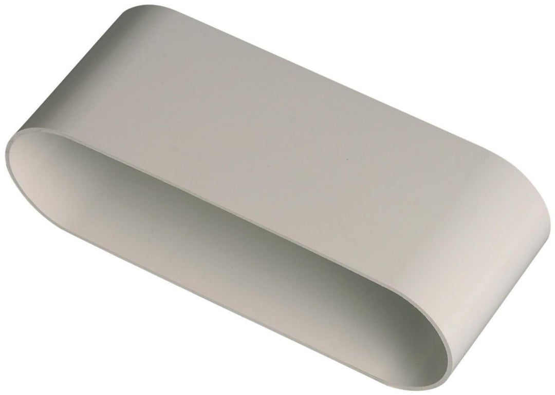 Minigaine Verbinder weiß, Stecker, Länge 80 mm, entspricht Ø 125 mm (200 x 60)