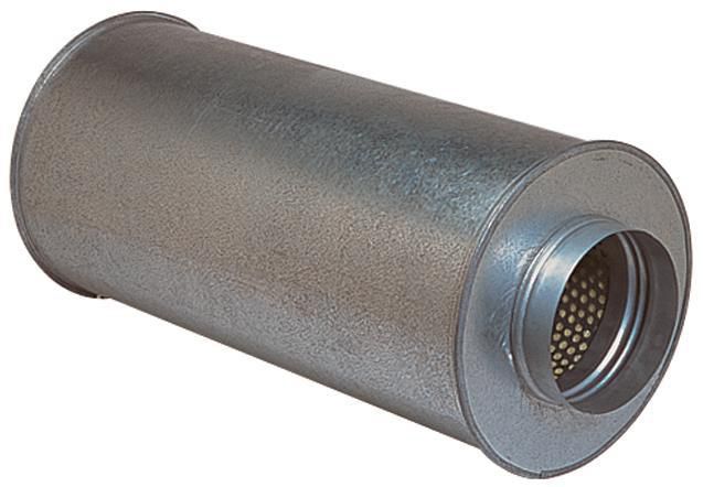 Octa Rundschalldämpfer Ø 160 mm mit Dichtung, 600 mm, verzinkter Stahl, Dämmstärke 50 mm
