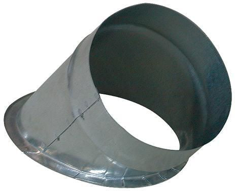 Schräger Rundabzweig für Flachkanal, Ø 200 mm, 45°, aus verzinktem Stahl