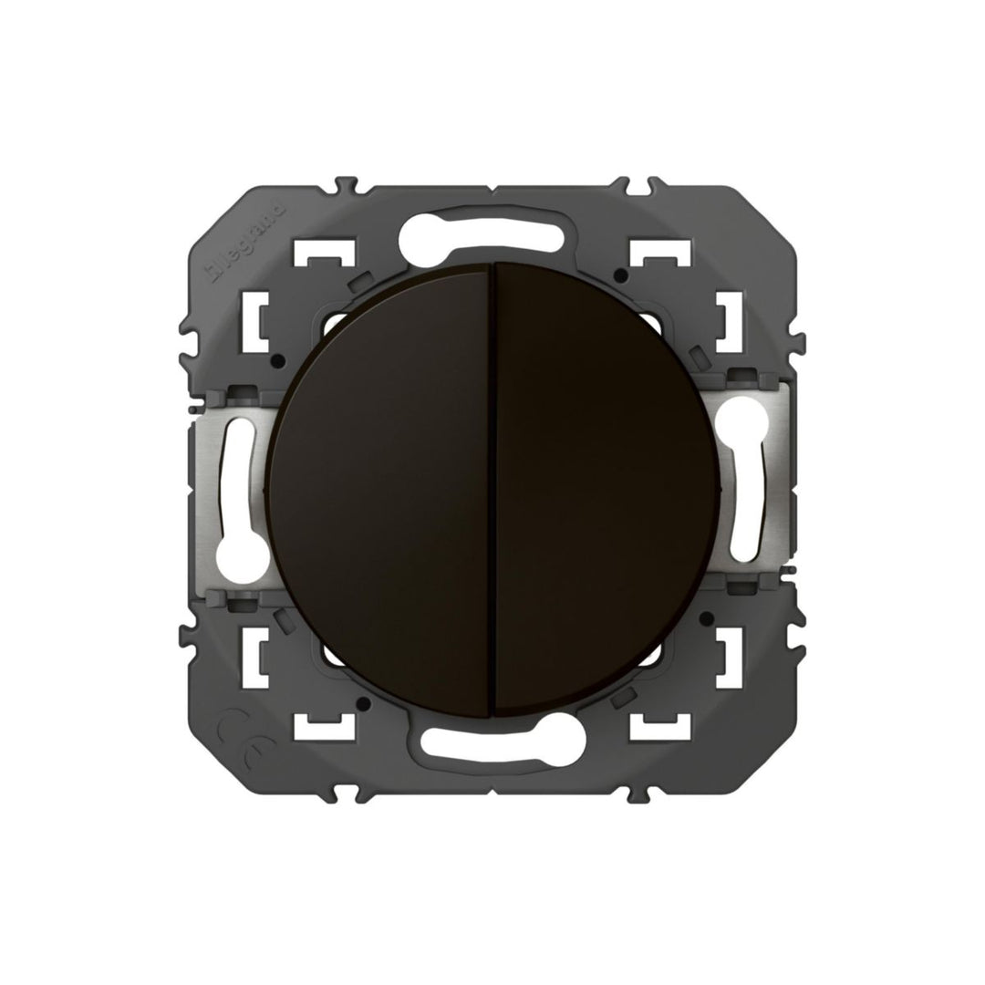 Legrand Dooxie Doppel-Wechselschalter schwarz, 10 AX, 250 V