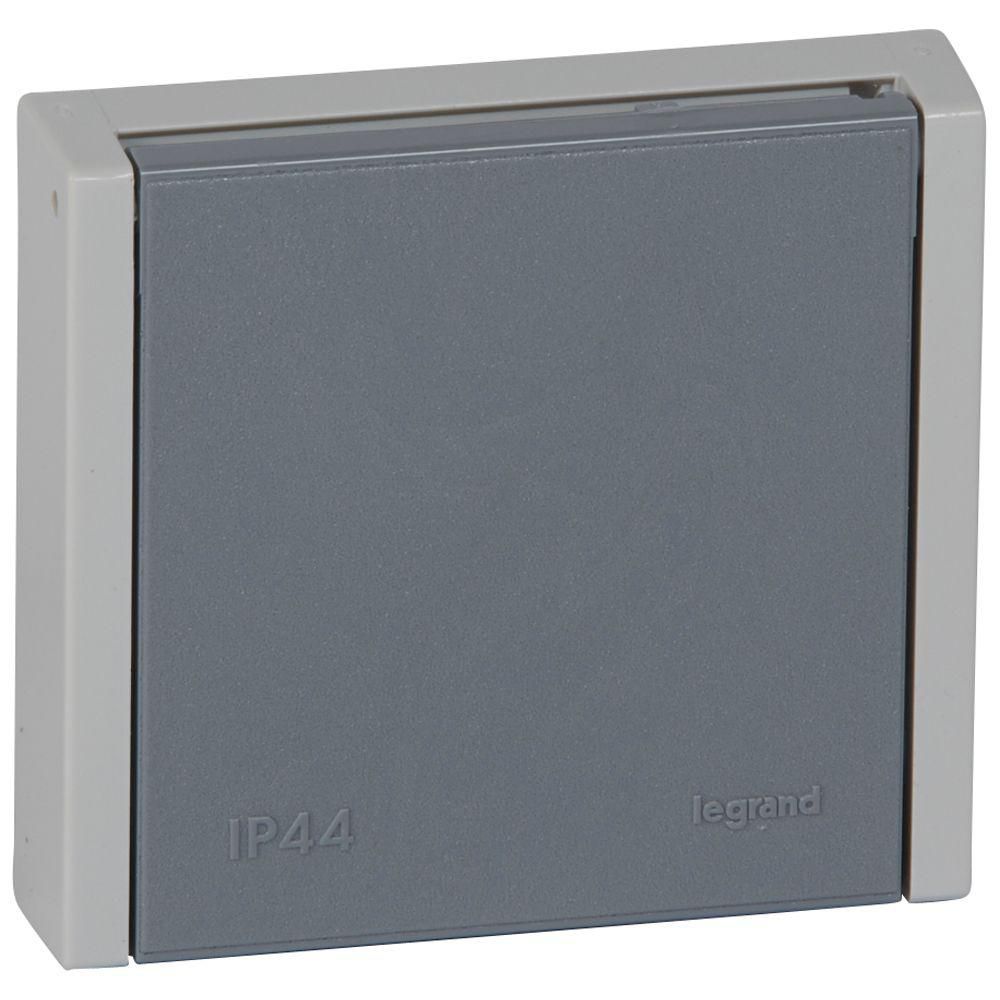 Legrand Plexo Steckdose 3P+N+T, 400 V, IP44, IK08, Schraubanschluss, für Dose Ø 67 mm, grau