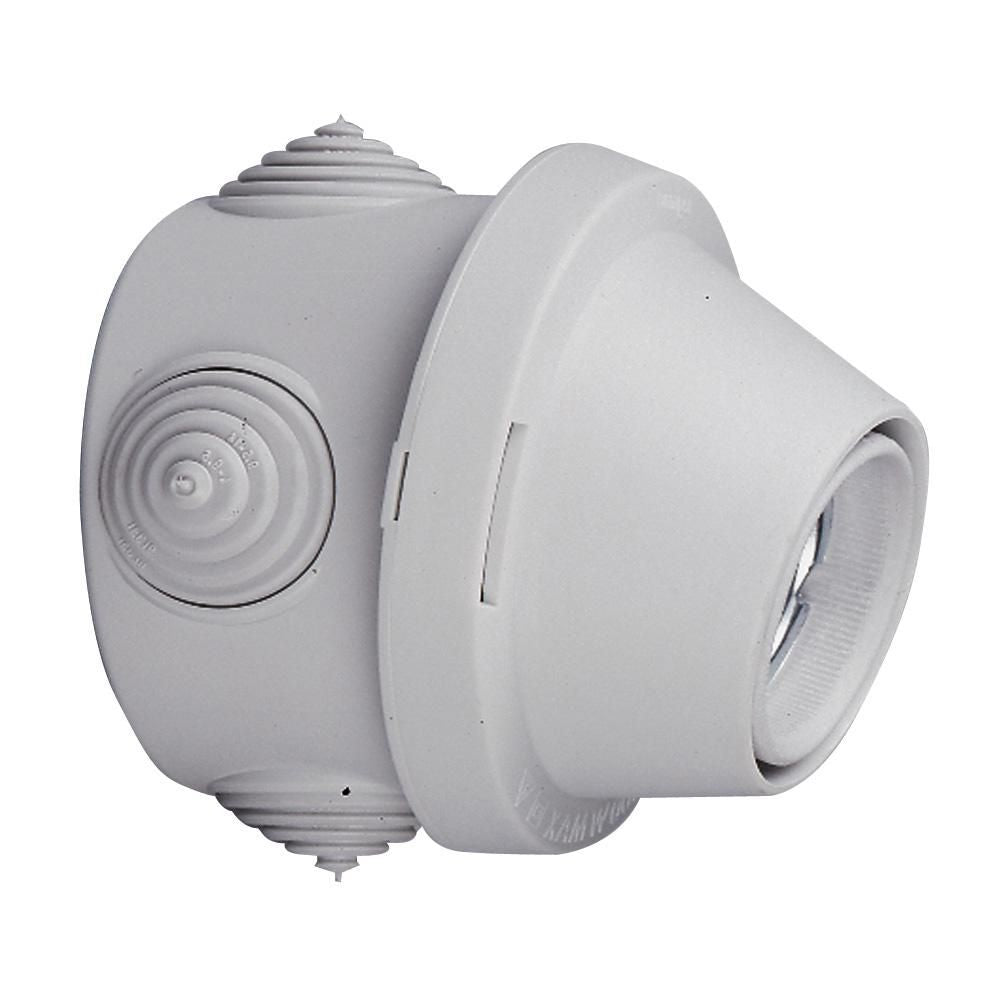 Legrand Plexo Lampenfassung E27 für runde Dose Ø 70 mm, grau, IP20, Schutzklasse II
