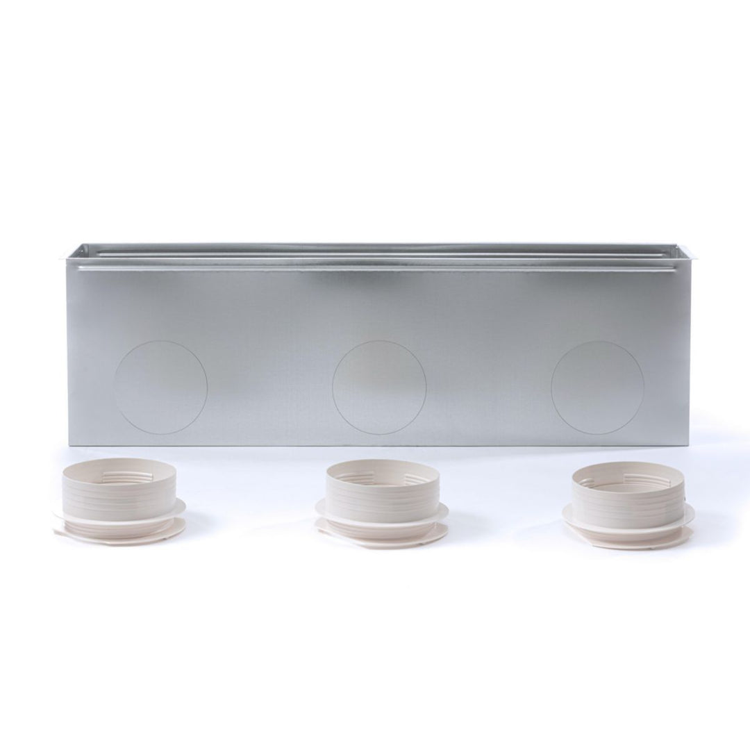 Stahl-Plenum Zuluft für Lineargitter 1000 x 100 mm