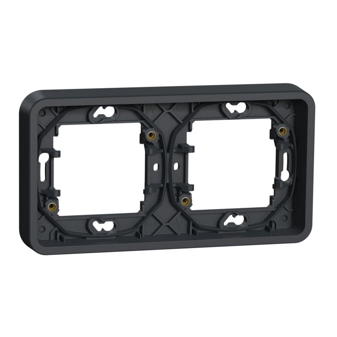 Schneider Electric Mureva Styl Rahmen 2-fach horizontal, Unterputz, IP55, IK08, grau