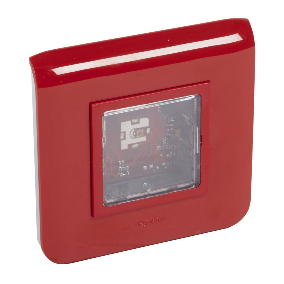 URA Blitzleuchte nicht autark, visueller Brandalarm 2 cd, rot, IP21C/IK04, 82 x 82 mm