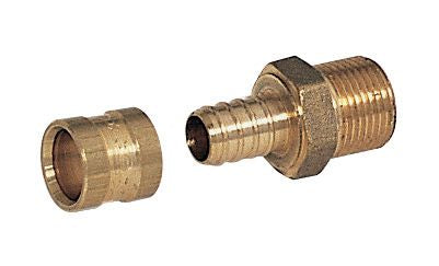 Altech Messing-Schiebehülsen-Verbinder für PEX, fest, Außengewinde, D 20 x 27-25, 1 Stück