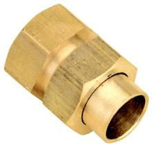 Altech Verschraubung 3-teilig gerade, Innengewinde 26/34 – 22 mm, Messing, 5 Stück