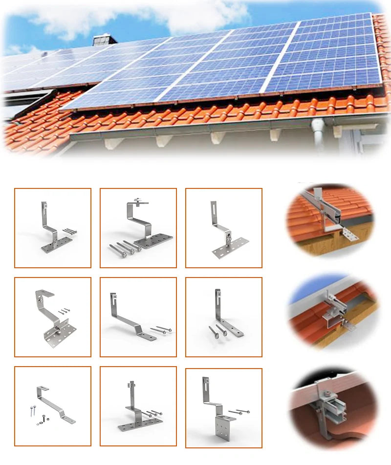 Xiamen Angels Solar Energy Co.,Ltd - Montagesysteme - AS Tile Roof Hook Kit Solar Mounting System AS Tile Roof Hook Kit Solar Mounting System - Art. 7569