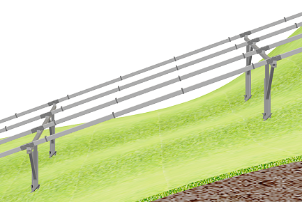 TreeSystem S.R.L - Montagesysteme - Adjustable Ground Mounting System for Steep Slo... Adjustable Ground Mounting System for Steep Slopes North-South & East-West - Art. 8421