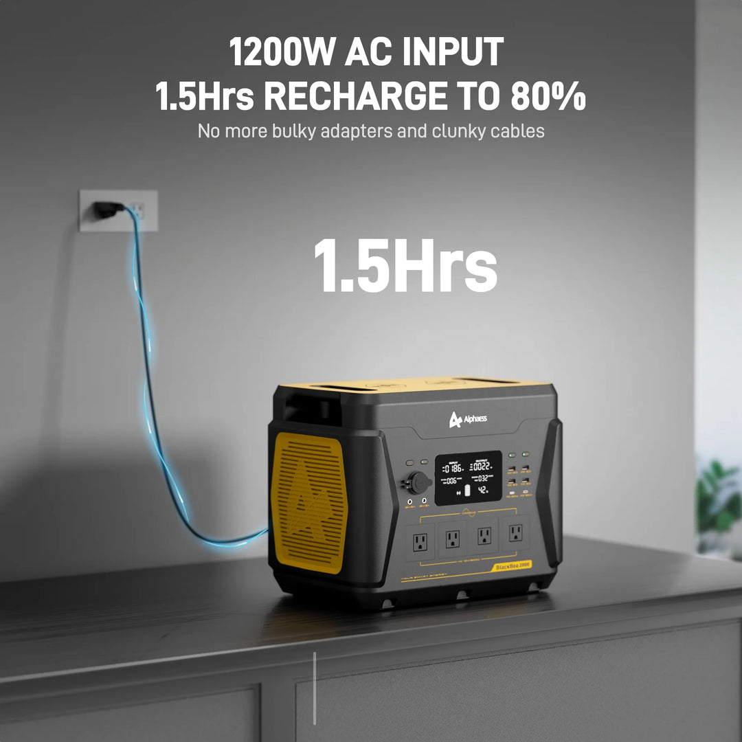 Alpha ESS Tragbarer Strom- und Energiespeicher BlackBee2000 mit 2.203Wh - nur 22kg