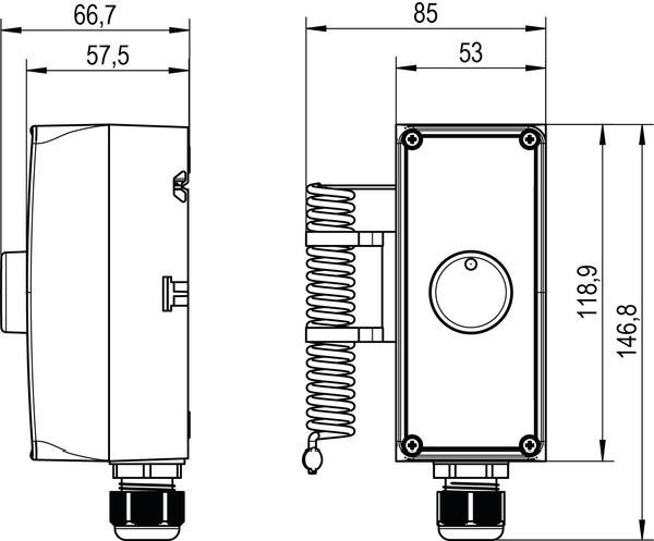 Alre Anlagenraum-Thermostat RTKSA-100.110 0..50°C Außeneinstellung