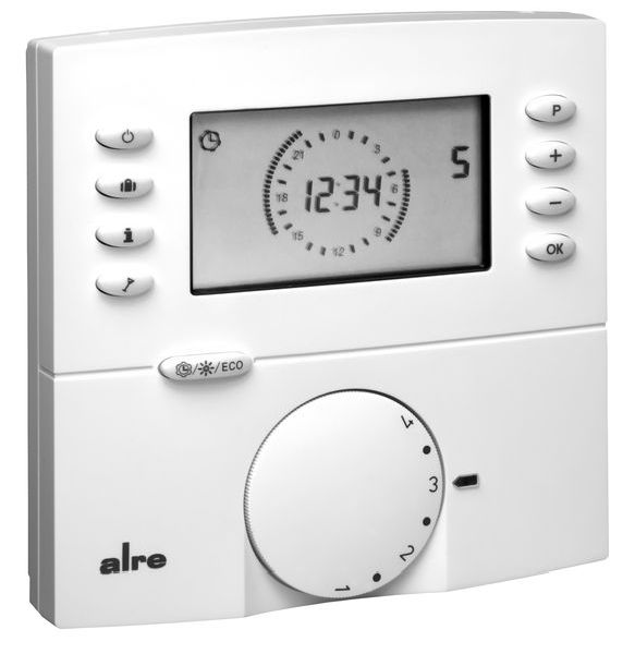 Alre Fussbodentemperatrurregler HTRRBu110.021 elektronisch mit Uhr