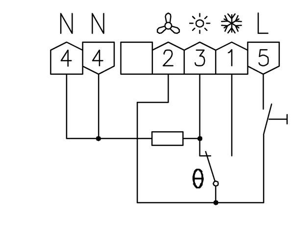 Alre Raumtemperatur-Regler B2000 RTBSB-001.026 AP m. Umschalter