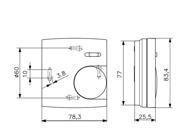 Alre Raumtemperatur-Regler B2000 RTBSB-001.026 AP m. Umschalter