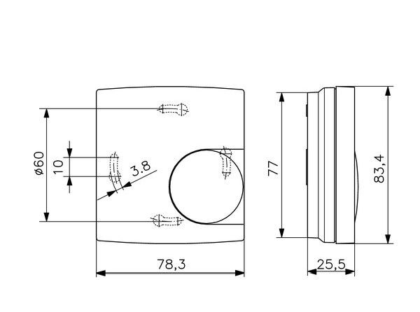 Alre Raumtemperatur-Regler B2000 RTBSB-001.045 AP m. Umschalter
