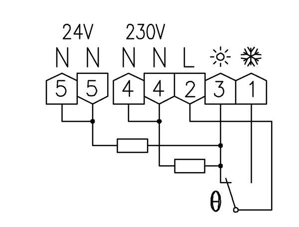 Alre Raumtemperatur-Regler B2000 RTBSB-001.948/1 AP Inneneinstellung