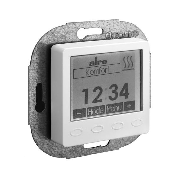 Alre Raumtemperaturregler digital HTRRUu210.021#09 perlweiss 50x50mm o.Rah