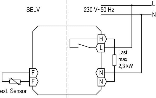 Alre Raumtemperaturregler digital HTRRUu210.021#27 verkehrsweiss 50x50mm