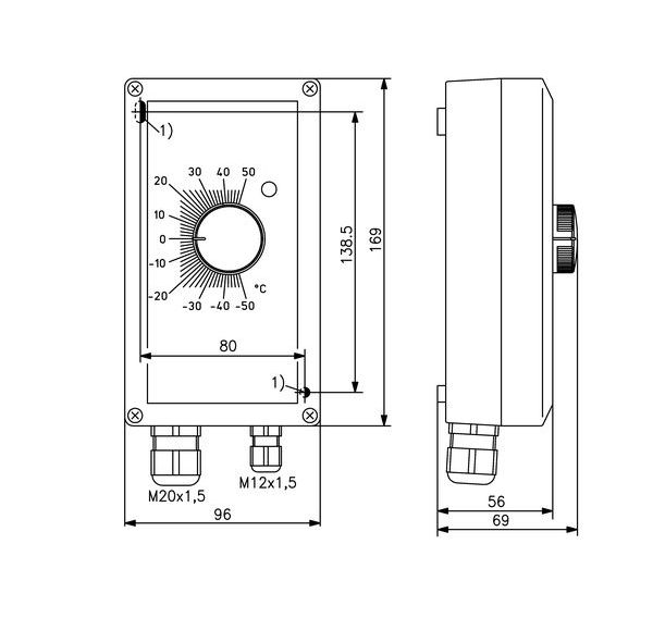 Alre Universalregler ETR 77.008-5 -50° bis +50°C IP65 Innen