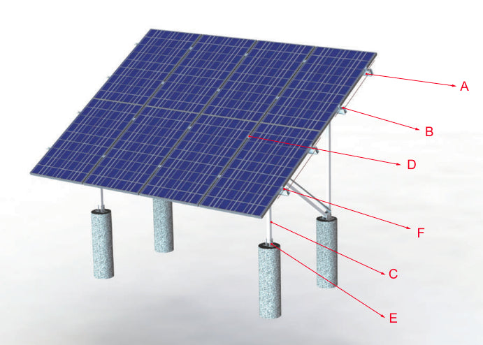 Aluminum Ground Mounting System Aluminum Ground Mounting System - Art. 9055