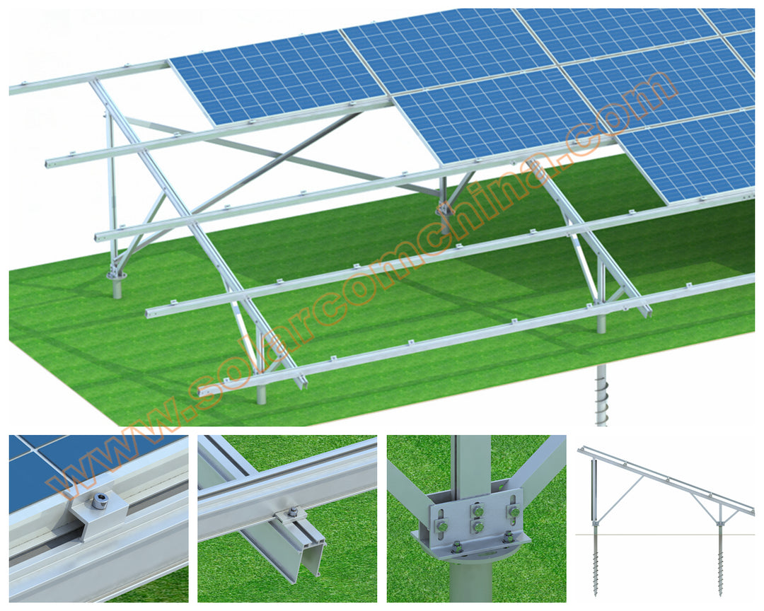 Aluminum ground mounting system- Horizontal mod... SG-VGP1 - Art. 3957