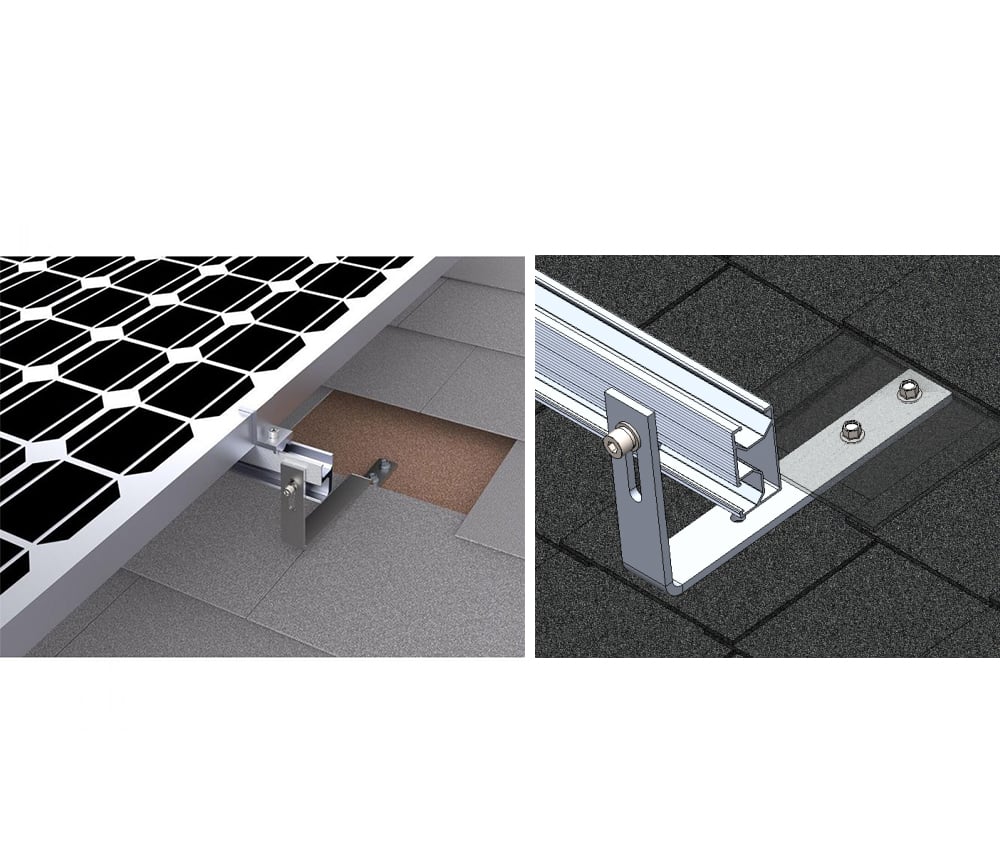 Xiamen TopFence Co., Ltd. - Montagesysteme - Asphalt roof(Bitumen roof) solar panel mounting... TF00411 - Art. 9234