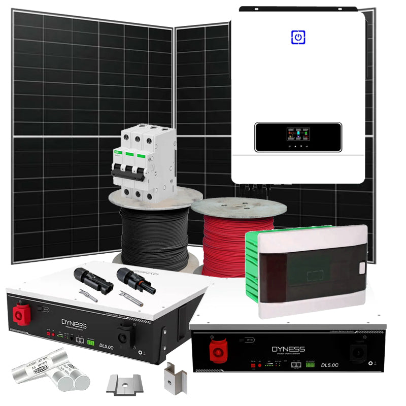 autark Solaranlage 10,2 kW Sumry+LONGI+Dyness (Wechselrichter-10.2kW, Panels-10.12kW, Batterie-10.24kWh)