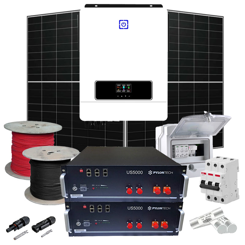 autark Solaranlage 8,2 kW Sumry+LONGI+Pylontech (Wechselrichter-8.2kW, Panels-8.28kW, Batterie-9.6kWh)