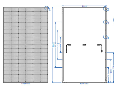 Auxin Solar Inc. - Solarmodul - Axn10m Mono Facial High Efficiency N Type 465-480 465 - Art. 231500