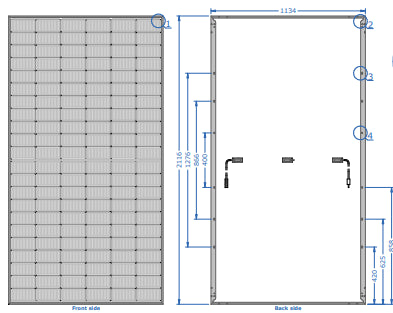 Auxin Solar Inc. - Solarmodul - Axn10m Mono Facial High Efficiency N Type 5515-530 520 - Art. 231505