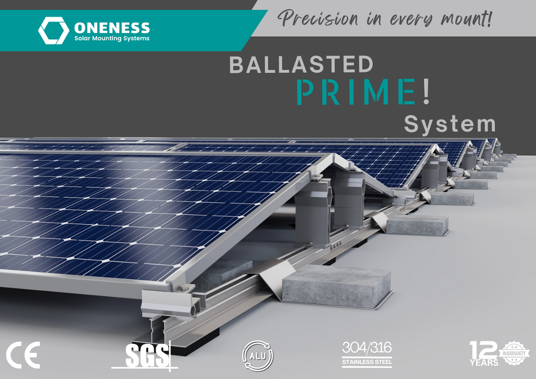 Shanghai Oneness Tech Co., Ltd. - Montagesysteme - Ballasted - PRIME! System OPVS - BPR (Ballasted - PRIME) - Art. 10814