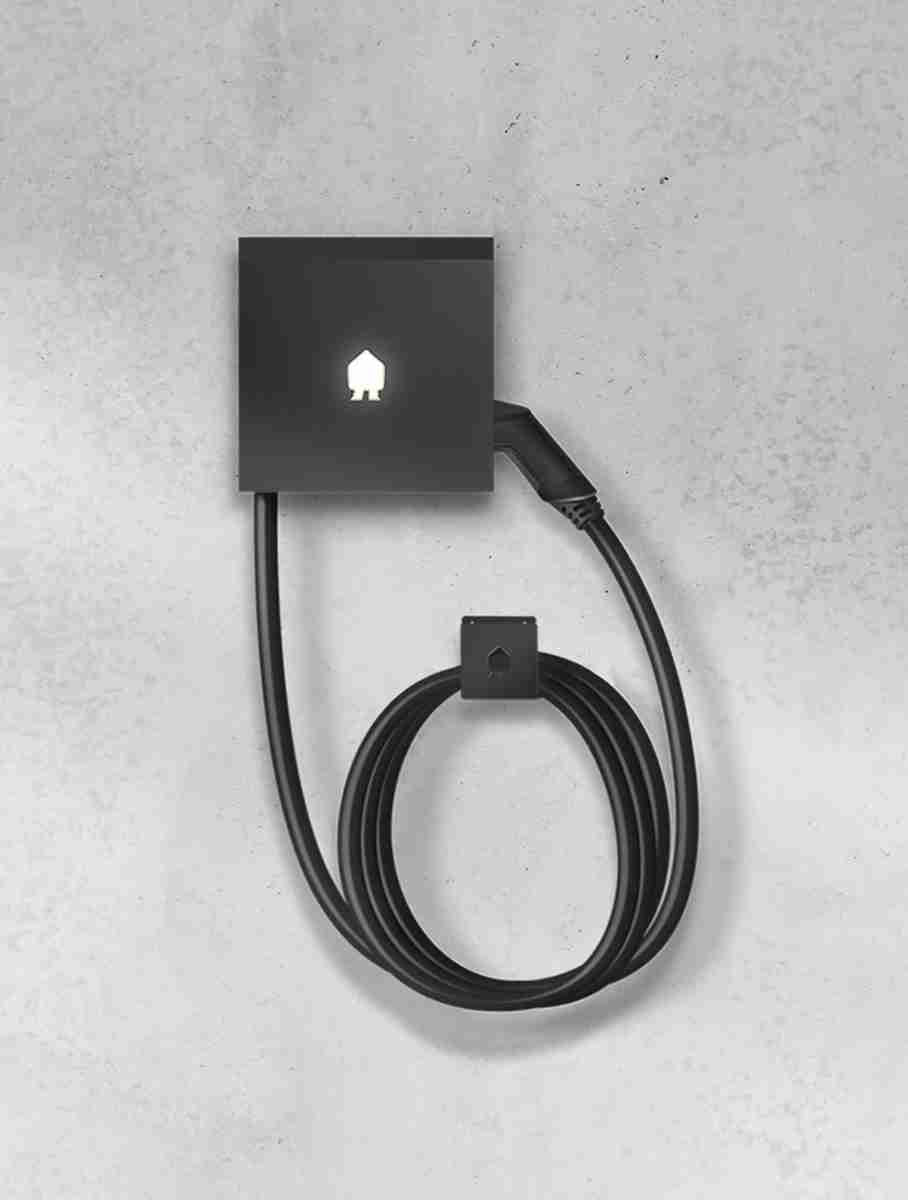 Smappee EV Wall Black 22 kW 3-Fase Ladestation met vaste Ladekabel van 8M & P1 Poort