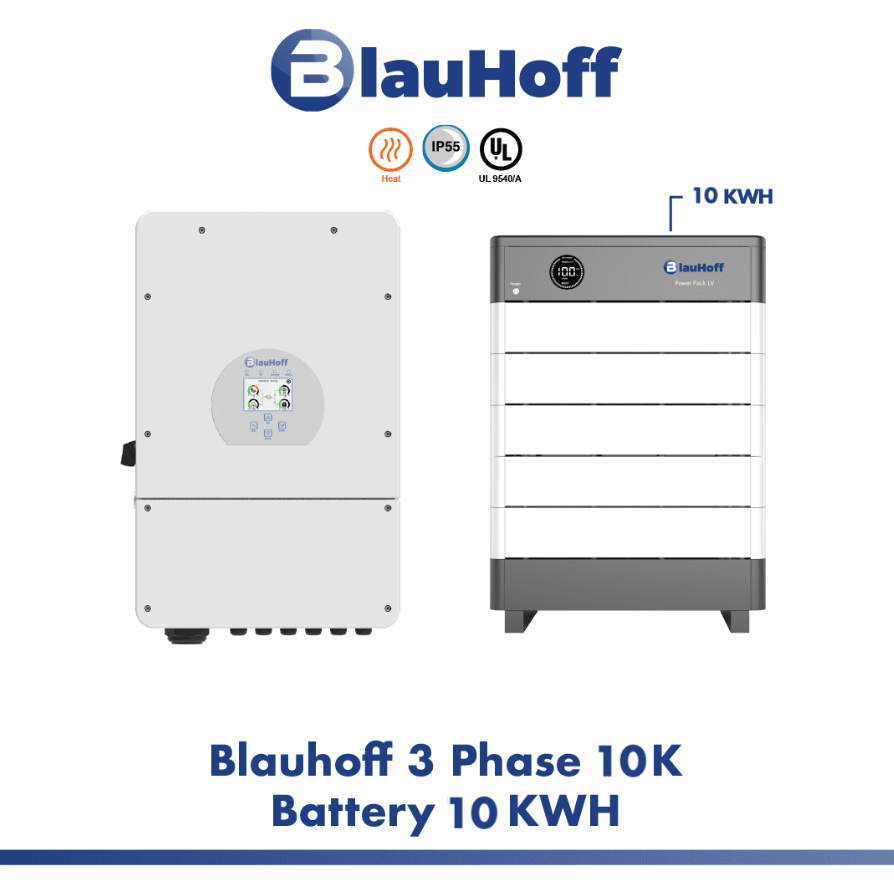 Blauhoff Home 10K/10 kWh LV 3 Fase Systeem Powerpack IP55 100aH 1C Charge/Discharge