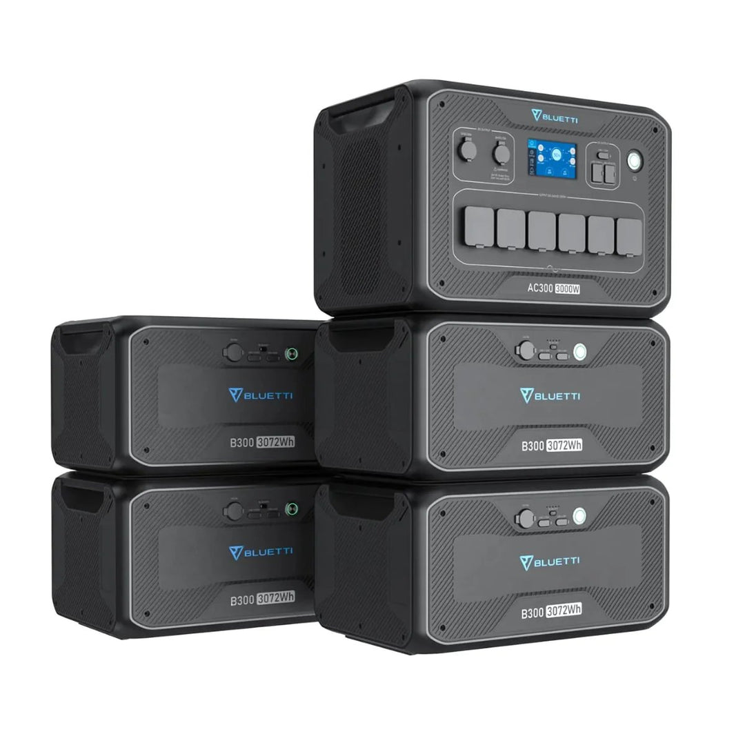Bluetti Home Backup - 3 kW / 12 kWh (AC300 + 4x B300)