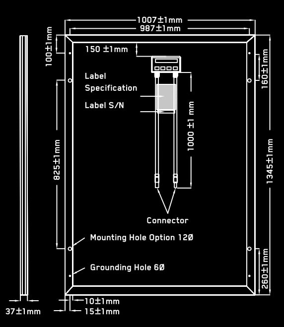 Solar Quest - Solarmodul - Buffalo 48 Cell 250-270W SQF260M-48 - Art. 186870
