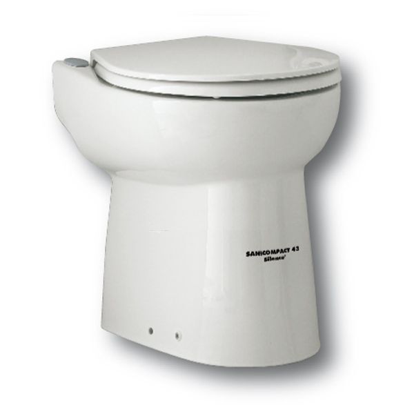 SFA WC mit eingebautem Schredder Sanitrit sanicompact 43 silence