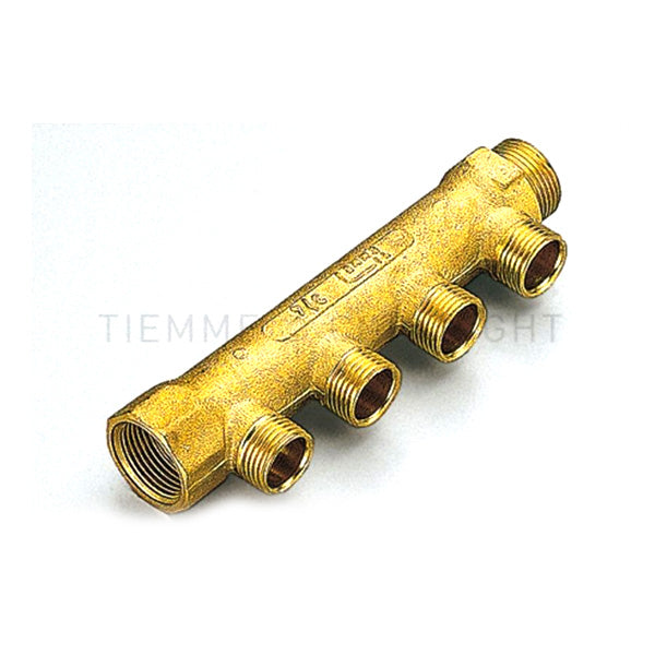 Tiemme 4-Wege-Messing-Linearverteiler 3/4" Auslässe 1/2"x16 1910001