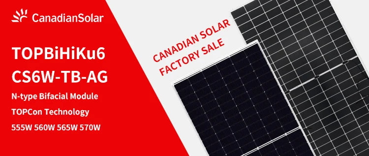 Changzhou Guangheng Photovoltaic Technology Co., Ltd. - Solarmodul - CSI Solar
                                                        TOPBiHiKu6 CS6W-565-595TB-AG CS6W-555TB-AG - Art. 216623