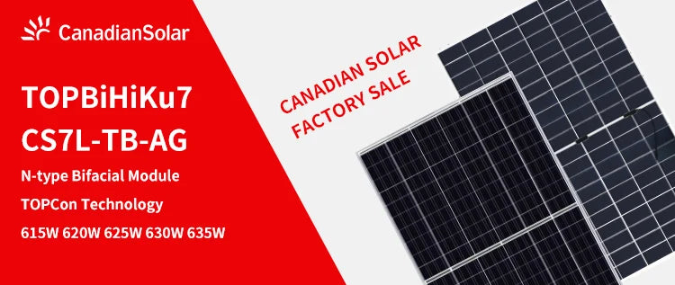 Canadian Solar Inc. - Solarmodul - TOPBiHiKu7 CS7L-620-650TB-AG CS7L-625TB-AG - Art. 211853